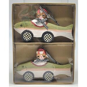 MacKenzie-Childs Cruising Cat Ornaments (Set of 2) 53918-127 (As shown)